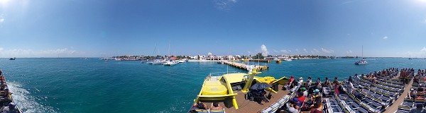 Départ d'Isla Mujeres en ferry