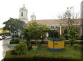 Panamá - Chitré - 11/04/2007 - 08:57 - La cathédrale Saint Jean Baptiste depuis le parque Union.