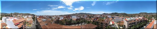 Vue depuis le clocher de l'église Nuestra Señora de la Concepción.