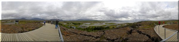 Vue sur le site depuis la promenade supérieure.